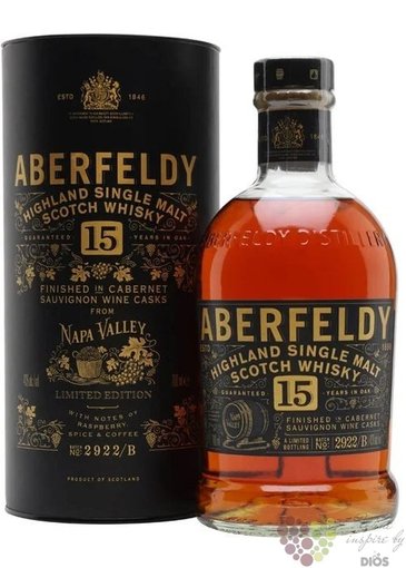 Aberfeldy Exceptional cask  Napa  aged 15 years Highlands whisky 43% vol.  0.70 l