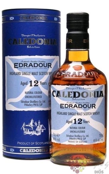 Edradour  Caledonia Selection  aged 12 years single malt Highland whisky 46% vol.    0.70 l