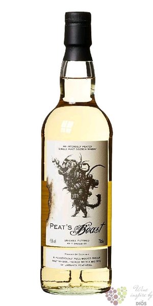 Peats Beast single malt Scotch whisky by Fox Fitzgerald 46% vol.  0.05 l