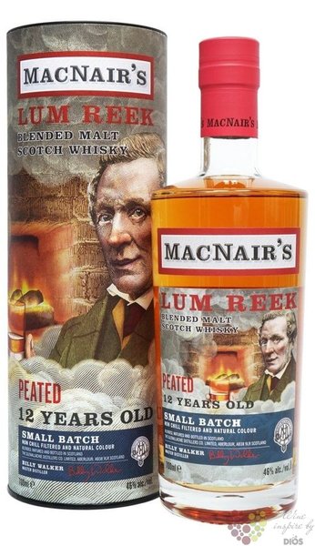 MacNairs Lum Reek Peated aged 12 years blended malt Scotch whisky 46% vol.  0.70 l