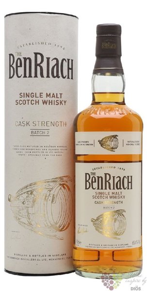 BenRiach  Cask stregth batch.2  single malt Speyside whisky 60.6% vol.  0.70 l