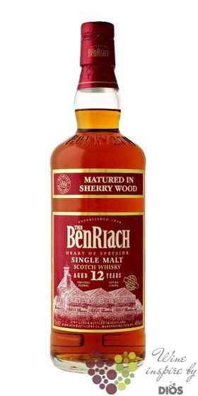 BenRiach  Sherry wood matured  aged 12 years Speyside Single malt whisky 43% vol.  0.05 l