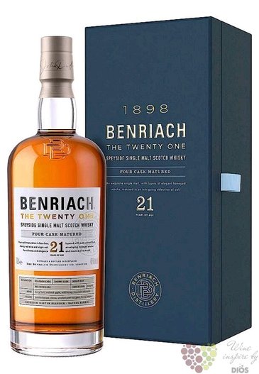 BenRiach  the Twenty One Four Cask  aged 21 years Speyside single malt whisky 46% vol.  0.70 l