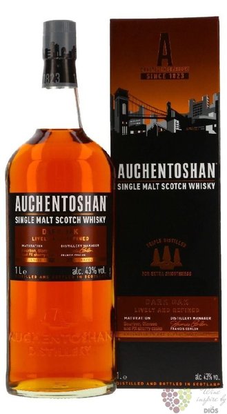 Auchentoshan  Dark Oak  single malt Lowland whisky 43% vol.  1.00 l