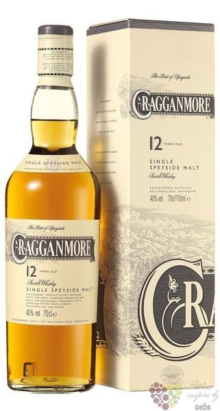 Cragganmore 12 years old single malt Speyside whisky 40% vol.  0.70 l