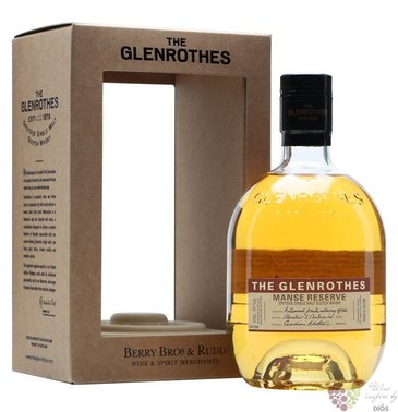 Glenrothes  Manse reserve  single malt Speyside whisky 43% vol.  0.70 l