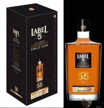 Label 5  Single Sherry cask reserve No.55  premium Scotch whisky 43% vol.    0.70 l