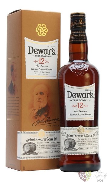 Dewars  the Ancestor  aged 12 years premium Scotch whisky 40% vol.  0.70 l