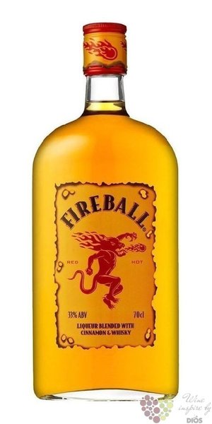 Fireball cinamon &amp; Canadian whisky liqueur by Seagrams 33% vol.  0.70 l