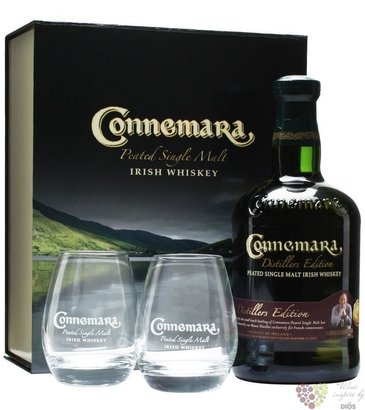 Connemara  Distillers edition  2glass set single malt Irish whiskey 40% vol.0.70 l