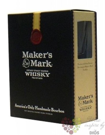 Makers Mark  Red top  2glass set Kentucky straight bourbon 45% vol. 0.70 l