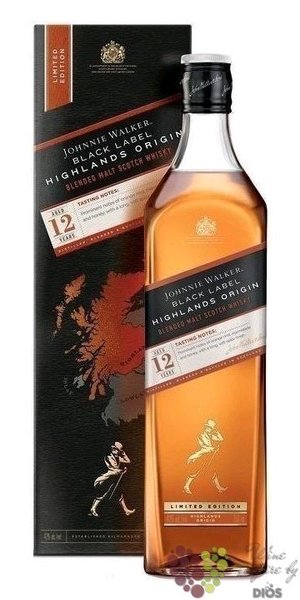 Johnnie Walker Black label Origin  Highlands  ltd. Scotch whisky 42% vol.  0.70 l