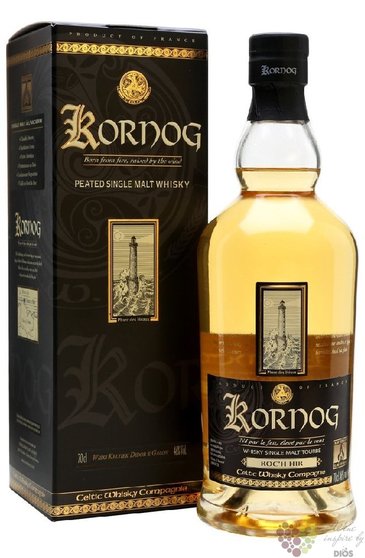 Kornog  Roch Hir  French Peated single malt whisky by Glann Ar Mor 46% vol.  0.70 l