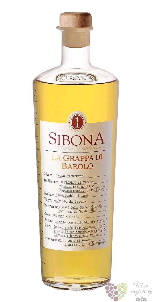 Grappa Antica Sibona 1.50 Dios vol. ” „ Vinotéka,víno Barolo linea Sibona - grape di single Antica 40% Graduata l |