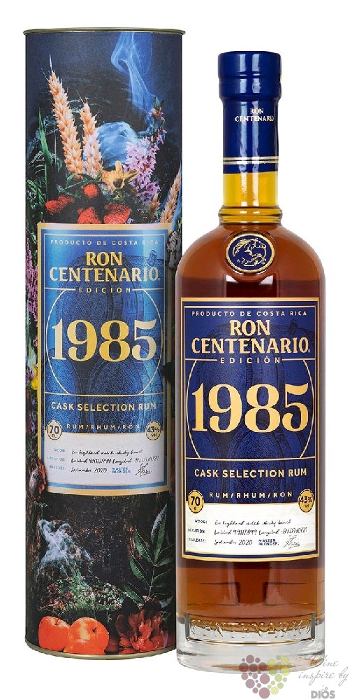 l Highland vol. Dios | 0.70 Costa Rican - 1985 rum „ Centenario batch.2 Centenario Vinotéka,víno ” 43% unique