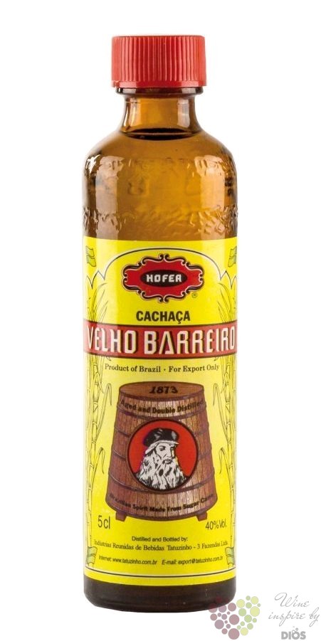 Velho Barreiro „ Traditional ” Brasilian cachaca 39% vol. 0.05 l - Brazílie  - Rum a Cachaca | Dios Vinotéka,víno | Weitere Spirituosen