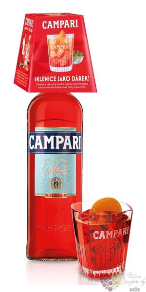 Campari  Bitter  glass set Italian herbal liqueur 25% vol.  0.70 l