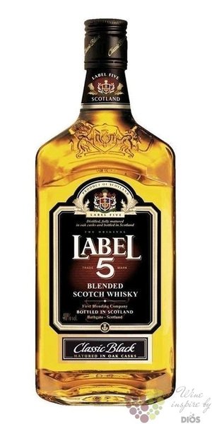 Label 5 „ Classic Black ” finest blended Scotch whisky 40% vol.   0.70 l