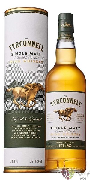 Tyrconnell gift tube single malt Irish whiskey 43% vol.  1.00 l