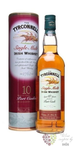 Tyrconnell  Port cask finish  aged 10 years single malt Irish whiskey 40% vol.   0.70 l