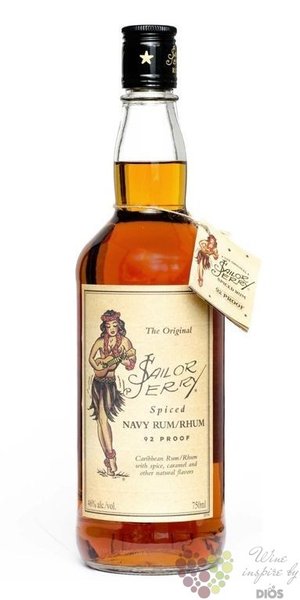 Sailor Jerry  Original Spiced  flavored Caribbean blended rum 40% vol.   1.00l