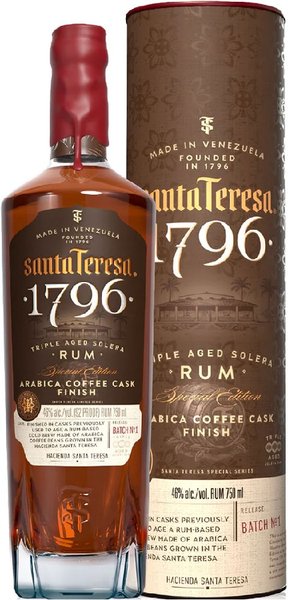 Santa Teresa  Solera 1796 Arabica Coffee Cask  Venezuelan rum 46% vol.  0.70 l
