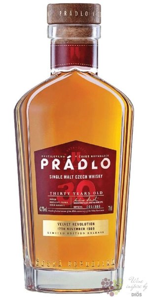 Prdlo aged 30 years Bohemian single malt whisky  40% vol.  0.70 l