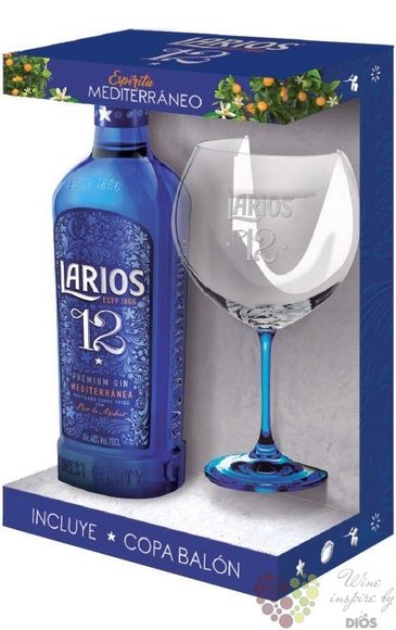 Larios  12  glass set premium botanicals Spanish gin 40% vol.  0.70 l