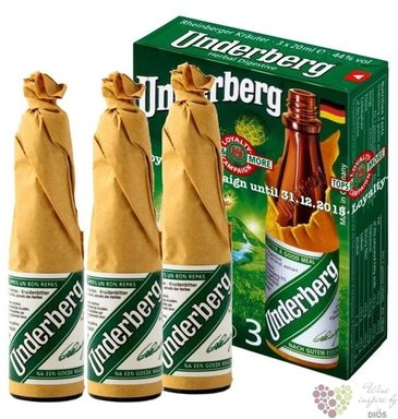 Underberg gift box unique German herbal liqueur 44% vol.  3x0.02 l