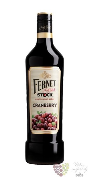 Fernet Stock  Cranberry  Bohemian herbal liqueur 27% vol.  1.00 l