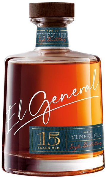 Bokov  el General  aged 15 years mixed caribbean rum 40% vol.  0.70 l