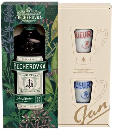 Becherovka  Unfiltered  premium herbs liqueur Jan Becher Carlsbad  38% vol.  0.50 l