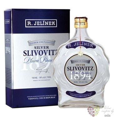 Slivovitz kosher for Passover „ Silver ” Rudolf Jelínek 50% vol.  0.70 l