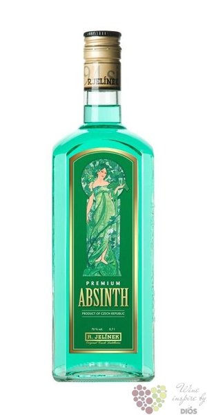 Absinth  Premium  original Czech spirits by Rudolf Jelnek Vizovice 70% vol. 0.70 l