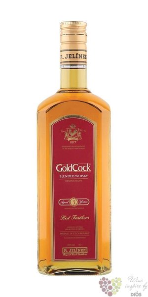 Gold Cock  Red teathers  aged 3 years blended whisky 40% vol.  0.70 l