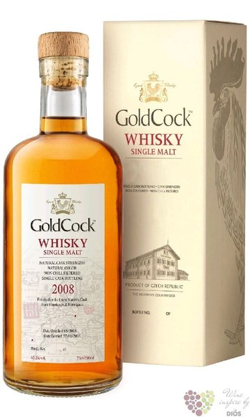 Gold Cock 2008  H&amp;H Madeira batch 2 Angels share  aged 13 years  Moravian whisky 62.2% vol 0.7