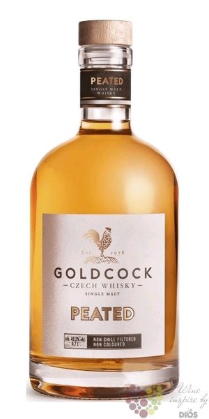 Gold Cock  Peated  single malt Moravian whisky 49.2% vol.  0.70 l