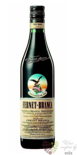 Branca  Fernet Original  herbal liqueur by Fratelli Branca 39% vol. 1.00 l