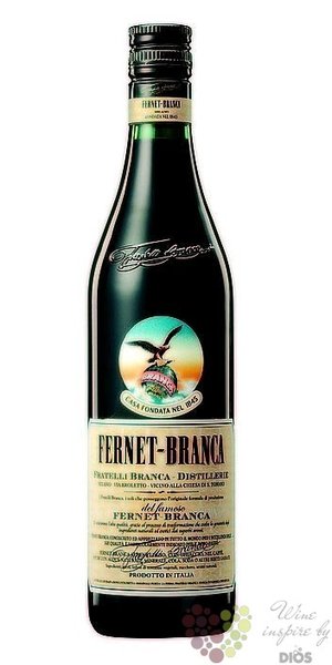 Branca  Fernet Original  herbal liqueur by Fratelli Branca 39% vol. 0.50 l