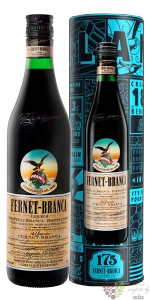 Branca  Fernet Original 175 anni  tin box herbal liqueur by Fratelli Branca 39% vol. 0.70 l