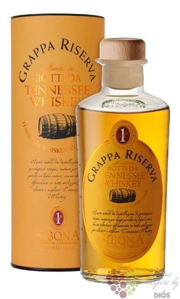 Grappa Riserva  Botti da Tennessee whiskey  Sibona Antica 44% vol.  0.50 l