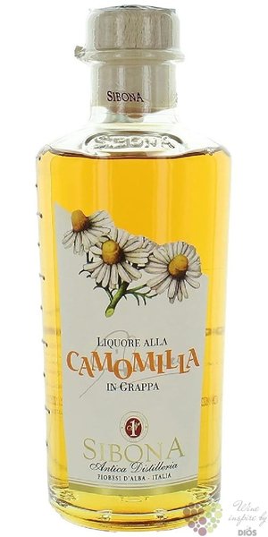 Grappa Liquore alla Camomilla con  antica distilleria Sibona  35% vol.  0.70 l