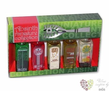 Absinth collection  Lor  spoon pack set by Lor special drinks 5x 0.05 l