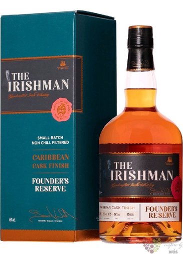 Irishman „ Founder´s reserve Caribbean cask ” Irish pot still whiskey 40% vol. 0.70 l