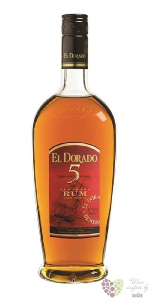 el Dorado aged 5 years finest rum of Guyana by Demerara 37.5% vol.  0.70 l