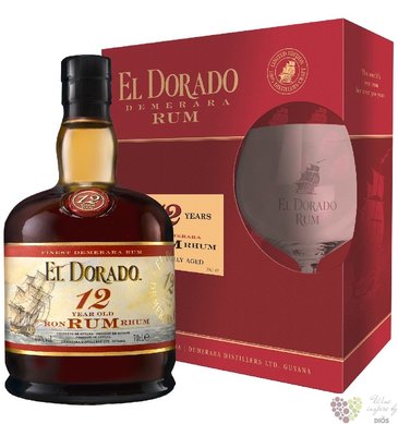 El Dorado aged 12 years glass set Guyana rum 40% vol. 0.70 l