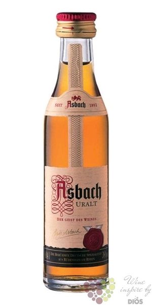 Asbach  Uralt  German aged wine brandy by Hugo Asbach 38% vol.   0.04 l