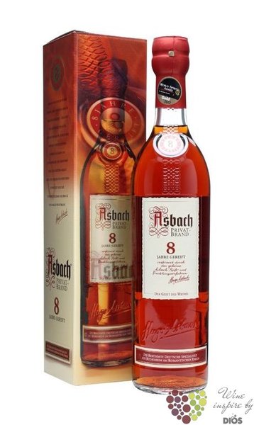 Asbach  Privat brand  aged 8 years German aged wine brandy by Hugo Asbach 38%vol. 0.70 l