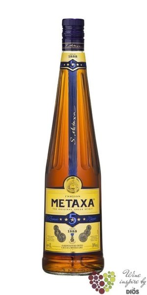 Metaxa 5 *  Classic stars  Greek wine brandy 38% vol.  0.05 l