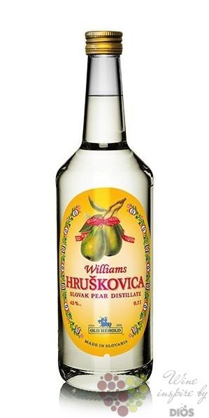 Hrukovice  Williams classic  Slovak pears brandy by Old Herold 45% vol.   0.70 l